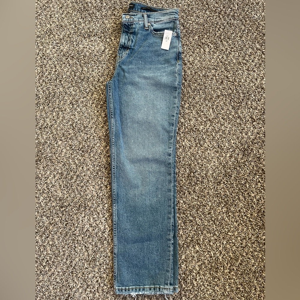 Banana republic high waisted straight blue jeans